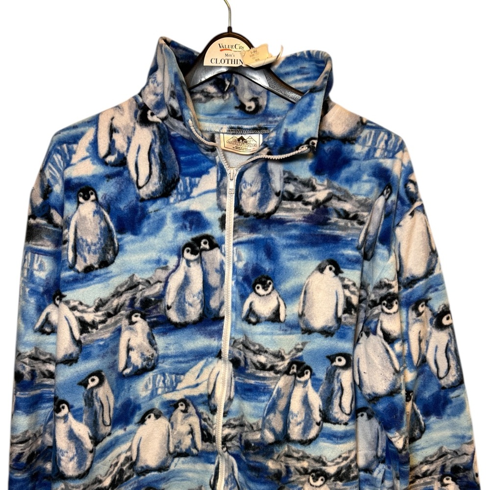 New full zip blue penguin fleece sweatshirt by black mountain size XL
